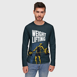 Лонгслив мужской Wheight lifting, цвет: 3D-принт — фото 2