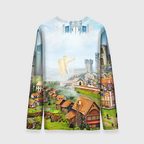 Мужской лонгслив ГЕРОИ МЕЧА И МАГИИ / 3D-принт – фото 2