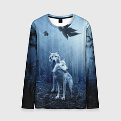 Лонгслив мужской Волки в тёмном лесу, цвет: 3D-принт