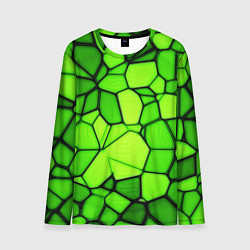 Лонгслив мужской Зеленая мозаика, цвет: 3D-принт