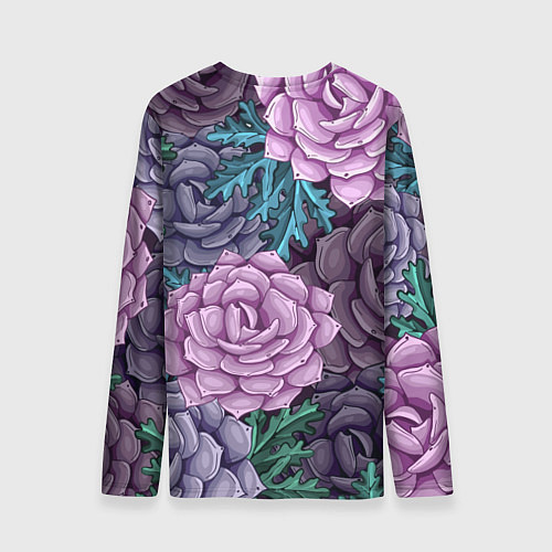 Мужской лонгслив Цветы / 3D-принт – фото 2