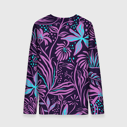 Мужской лонгслив Цветы / 3D-принт – фото 2