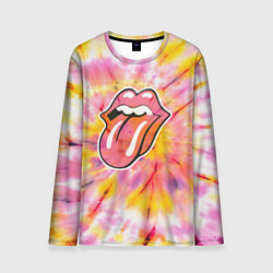 Лонгслив мужской Rolling Stones tie-dye, цвет: 3D-принт