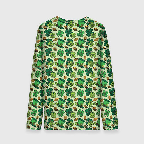 Мужской лонгслив День святого Патрика Клевер / 3D-принт – фото 2