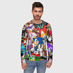 Лонгслив мужской Sonic ПЕРСОНАЖИ, цвет: 3D-принт — фото 2