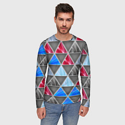 Лонгслив мужской ТРЕУГОЛЬНИКИ, цвет: 3D-принт — фото 2