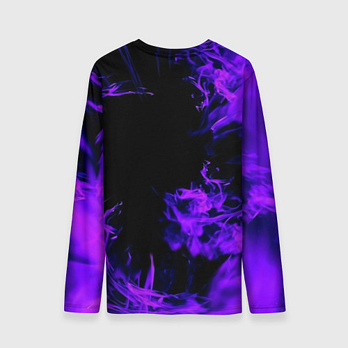 Мужской лонгслив ФИОЛЕТОВЫЙ ОГОНЬ / 3D-принт – фото 2