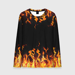 Лонгслив мужской FIRE ОГОНЬ, цвет: 3D-принт