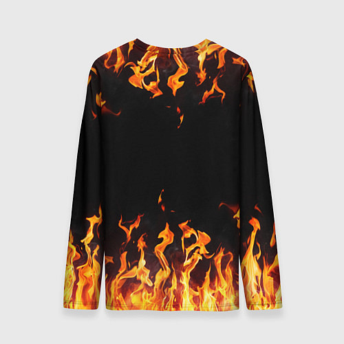 Мужской лонгслив FIRE ОГОНЬ / 3D-принт – фото 2