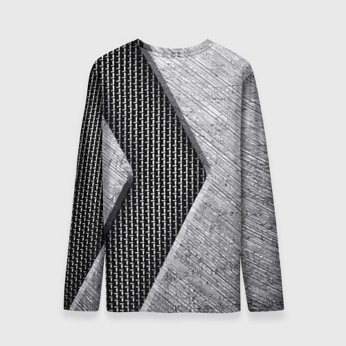Мужской лонгслив BMW - emblem - metal - texture / 3D-принт – фото 2
