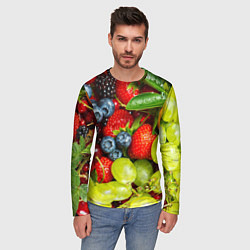 Лонгслив мужской Фруктовый рай, цвет: 3D-принт — фото 2