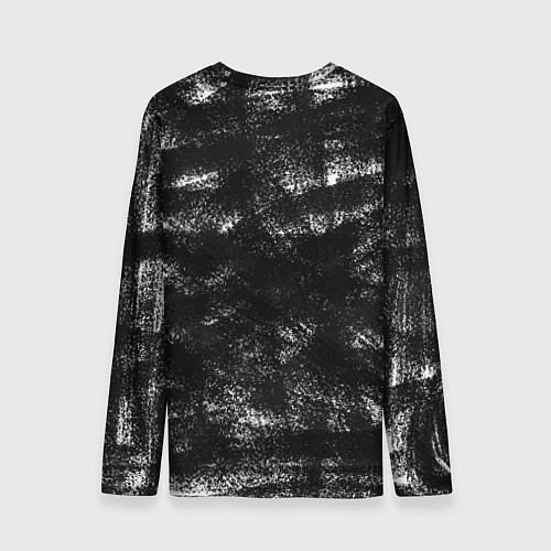 Мужской лонгслив Чёpнo-бeлый / 3D-принт – фото 2
