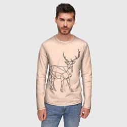 Лонгслив мужской Олень, deer, цвет: 3D-принт — фото 2