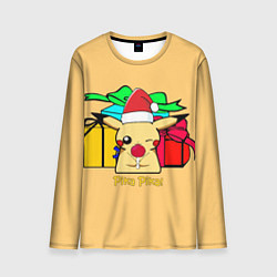 Лонгслив мужской New Year Pikachu, цвет: 3D-принт