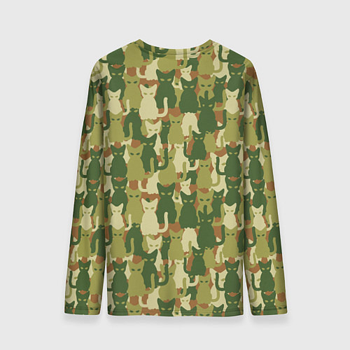 Мужской лонгслив Камуфляж из котов / 3D-принт – фото 2