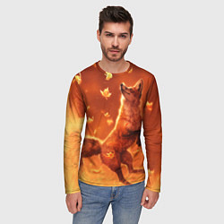 Лонгслив мужской Лисенок, цвет: 3D-принт — фото 2