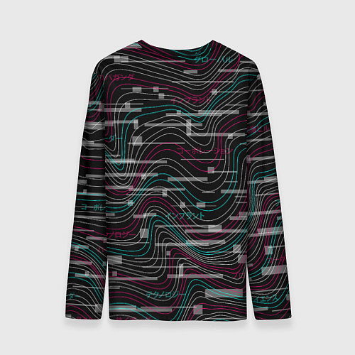 Мужской лонгслив Cyberpunk Waves / 3D-принт – фото 2