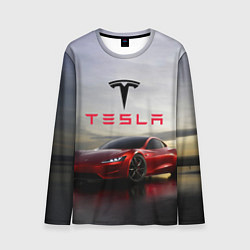 Лонгслив мужской Tesla Roadster, цвет: 3D-принт
