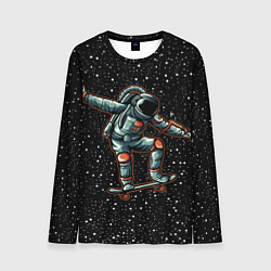 Лонгслив мужской Космонавт На Скейтборде, цвет: 3D-принт