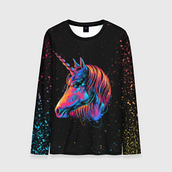 Мужской лонгслив ЕДИНОРОГ UNICORN RAINBOW