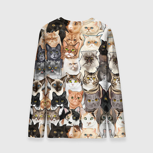 Мужской лонгслив Котики смешные / 3D-принт – фото 2
