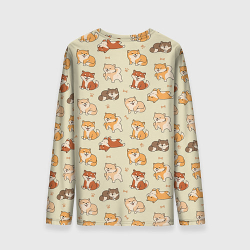 Мужской лонгслив Шиба-Ину / 3D-принт – фото 2