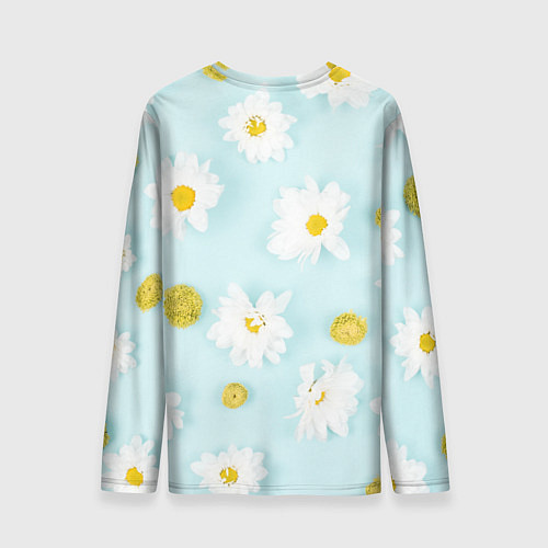 Мужской лонгслив Ромашки / 3D-принт – фото 2