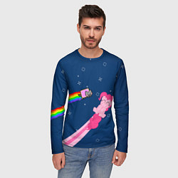 Лонгслив мужской Nyan cat x Pony, цвет: 3D-принт — фото 2