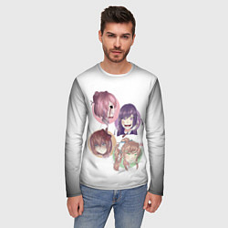 Лонгслив мужской Doki Doki Literature Club, цвет: 3D-принт — фото 2