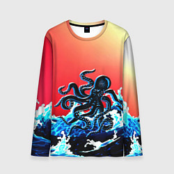 Лонгслив мужской Кракен в Море Градиент, цвет: 3D-принт