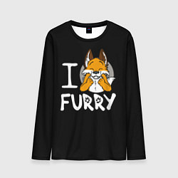 Мужской лонгслив I love furry