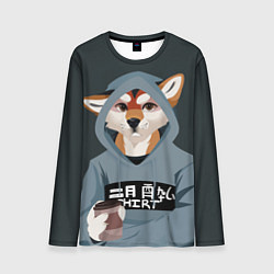 Лонгслив мужской Furry fox, цвет: 3D-принт