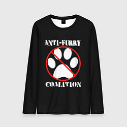 Лонгслив мужской Anti-Furry coalition, цвет: 3D-принт