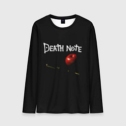 Лонгслив мужской Death Note яблоко и ручка, цвет: 3D-принт