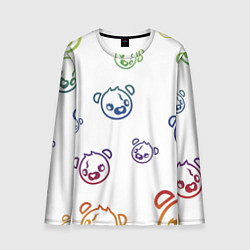 Мужской лонгслив White Colorful Bear