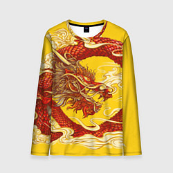 Лонгслив мужской Китайский Дракон, China Dragon, цвет: 3D-принт