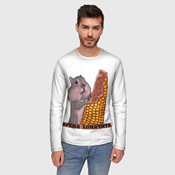 Лонгслив мужской Время хомячить, цвет: 3D-принт — фото 2