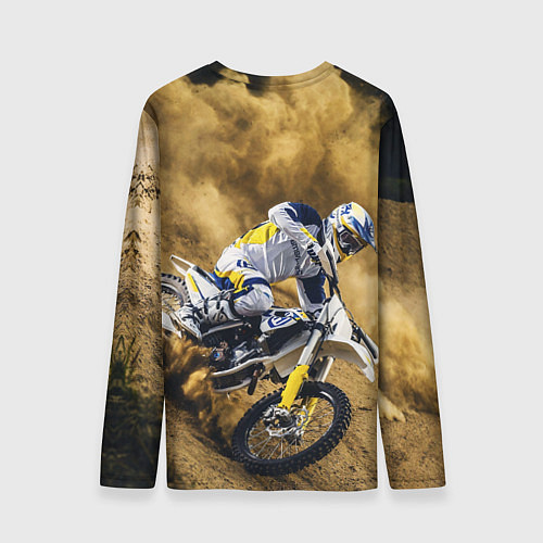 Мужской лонгслив HUSQVARNA ХУСКВАРНА SPORT / 3D-принт – фото 2