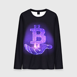Лонгслив мужской BITCOIN IN HAND БИТКОИН, цвет: 3D-принт