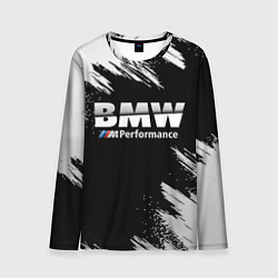 Лонгслив мужской БМВ РАЗРЕЗАННОЕ ЛОГО, цвет: 3D-принт