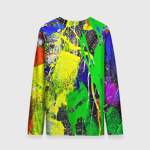 Мужской лонгслив Брызги красок Grunge Paints / 3D-принт – фото 2