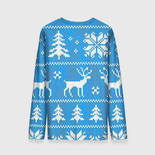 Мужской лонгслив Зимняя ночь / 3D-принт – фото 2