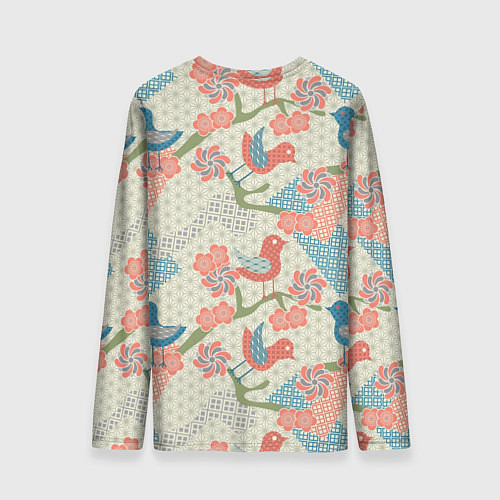 Мужской лонгслив Традиционный японский орнамент / 3D-принт – фото 2