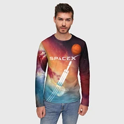 Лонгслив мужской Space X, цвет: 3D-принт — фото 2