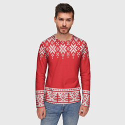 Лонгслив мужской Зимний лес, цвет: 3D-принт — фото 2