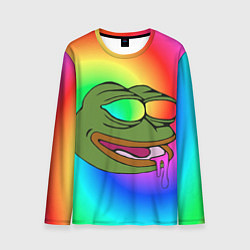 Лонгслив мужской Pepe rainbow, цвет: 3D-принт