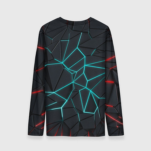 Мужской лонгслив Геометрический фон / 3D-принт – фото 2