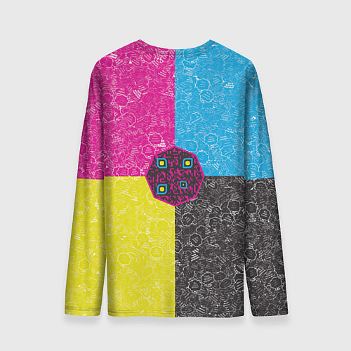 Мужской лонгслив Октагон на фоне АПВ 4 1 14 / 3D-принт – фото 2