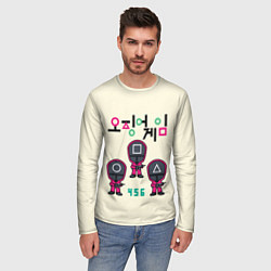 Лонгслив мужской Игра в кальмара: Игроки 456, цвет: 3D-принт — фото 2