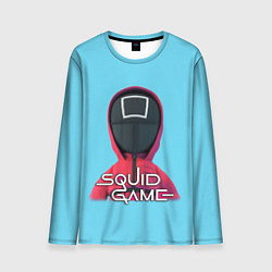 Лонгслив мужской Squid game квадрат - Игра в кальмара, цвет: 3D-принт